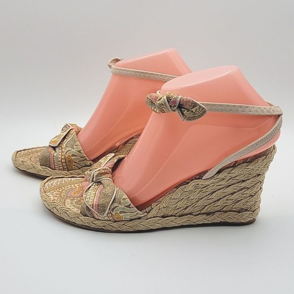 Stuart Weitzman Espadrille Sandals Size 8.  S913 - Picture 3 of 8